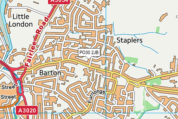 PO30 2JB map - OS VectorMap District (Ordnance Survey)