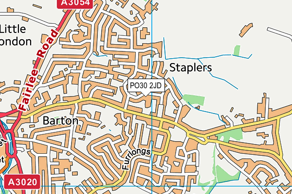 PO30 2JD map - OS VectorMap District (Ordnance Survey)