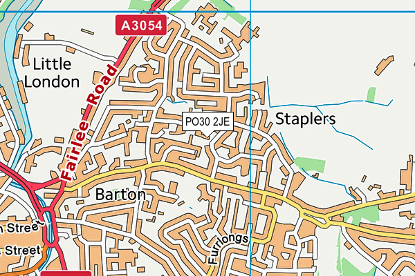 PO30 2JE map - OS VectorMap District (Ordnance Survey)