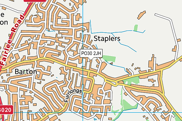 PO30 2JH map - OS VectorMap District (Ordnance Survey)