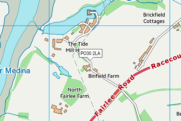 PO30 2LA map - OS VectorMap District (Ordnance Survey)