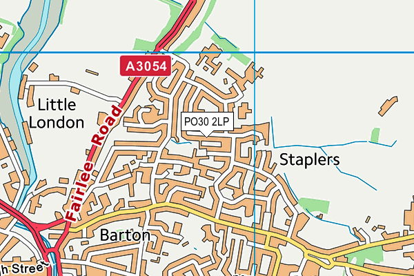 PO30 2LP map - OS VectorMap District (Ordnance Survey)