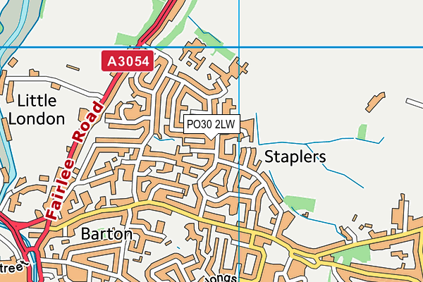 PO30 2LW map - OS VectorMap District (Ordnance Survey)