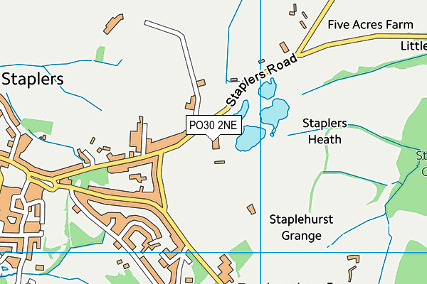 PO30 2NE map - OS VectorMap District (Ordnance Survey)