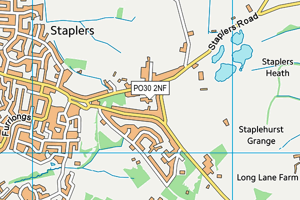 PO30 2NF map - OS VectorMap District (Ordnance Survey)