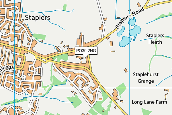 PO30 2NG map - OS VectorMap District (Ordnance Survey)