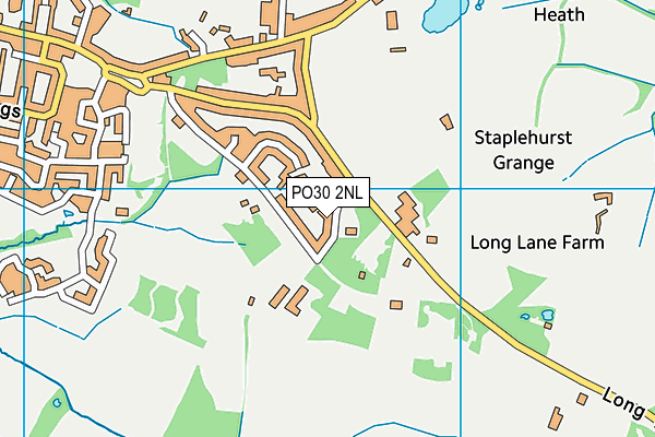 PO30 2NL map - OS VectorMap District (Ordnance Survey)