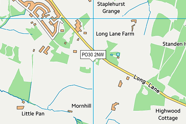 PO30 2NW map - OS VectorMap District (Ordnance Survey)
