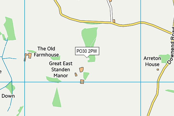 PO30 2PW map - OS VectorMap District (Ordnance Survey)