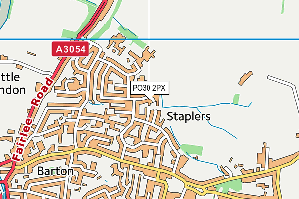 PO30 2PX map - OS VectorMap District (Ordnance Survey)