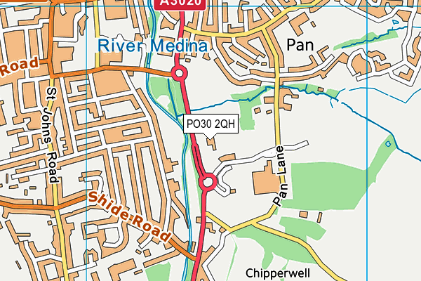 PO30 2QH map - OS VectorMap District (Ordnance Survey)