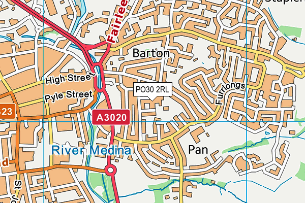 PO30 2RL map - OS VectorMap District (Ordnance Survey)