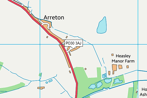 PO30 3AJ map - OS VectorMap District (Ordnance Survey)