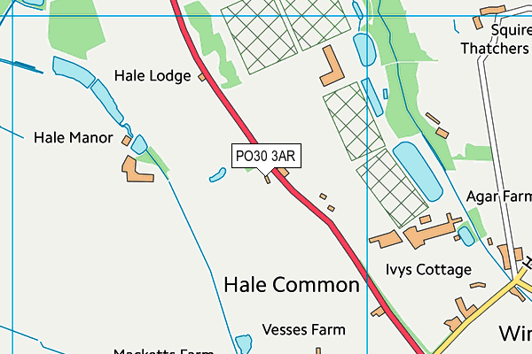 PO30 3AR map - OS VectorMap District (Ordnance Survey)