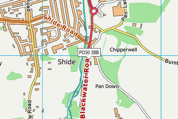 PO30 3BB map - OS VectorMap District (Ordnance Survey)