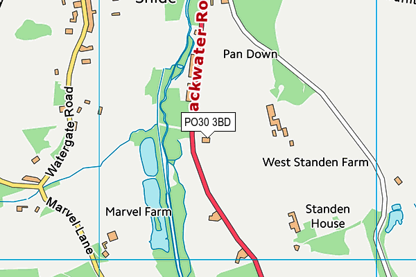 PO30 3BD map - OS VectorMap District (Ordnance Survey)