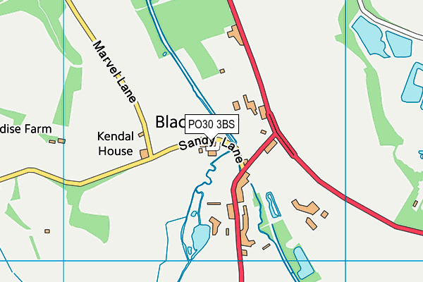 PO30 3BS map - OS VectorMap District (Ordnance Survey)