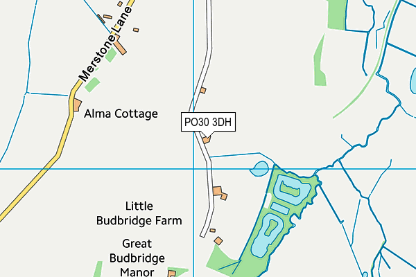 PO30 3DH map - OS VectorMap District (Ordnance Survey)