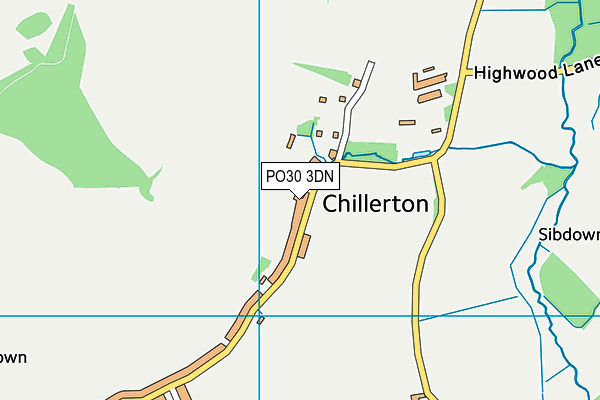 PO30 3DN map - OS VectorMap District (Ordnance Survey)