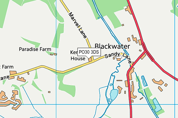 PO30 3DS map - OS VectorMap District (Ordnance Survey)