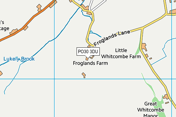 PO30 3DU map - OS VectorMap District (Ordnance Survey)