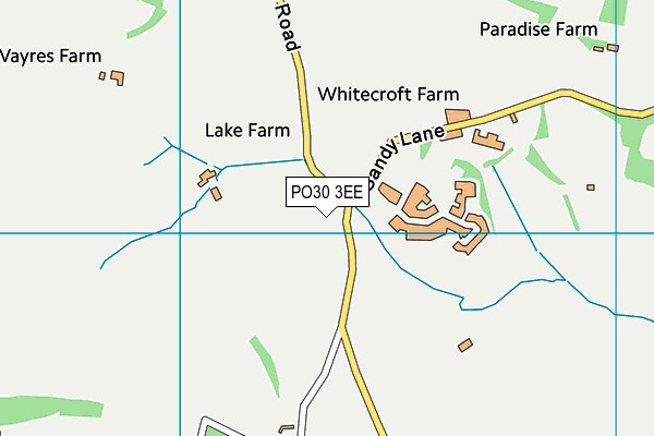 PO30 3EE map - OS VectorMap District (Ordnance Survey)