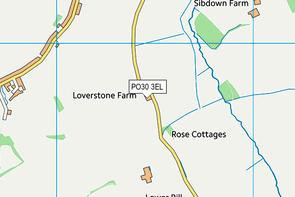 PO30 3EL map - OS VectorMap District (Ordnance Survey)