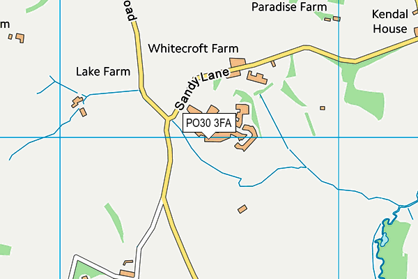 PO30 3FA map - OS VectorMap District (Ordnance Survey)
