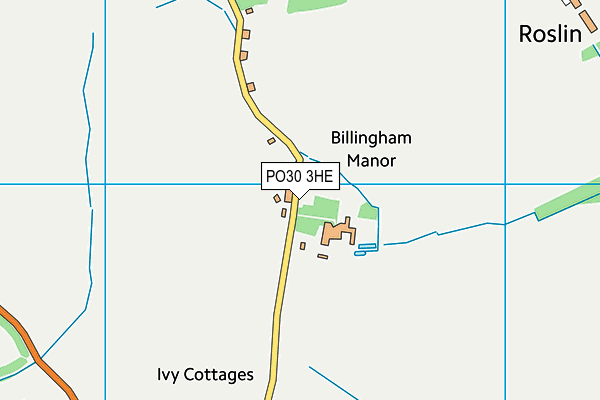 PO30 3HE map - OS VectorMap District (Ordnance Survey)