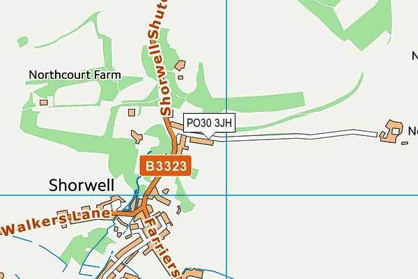 PO30 3JH map - OS VectorMap District (Ordnance Survey)