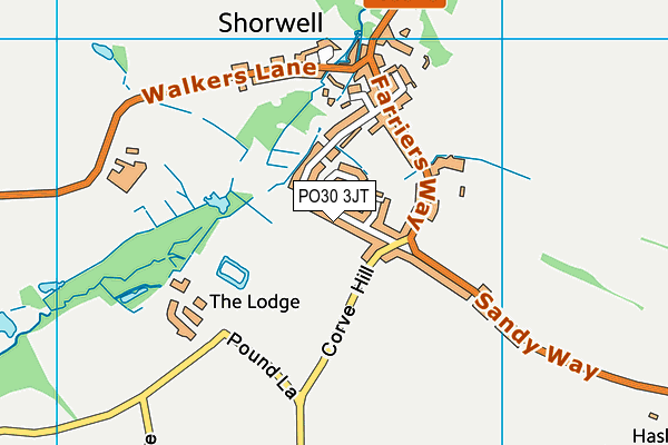 PO30 3JT map - OS VectorMap District (Ordnance Survey)