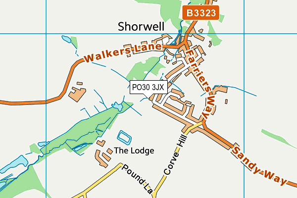 PO30 3JX map - OS VectorMap District (Ordnance Survey)