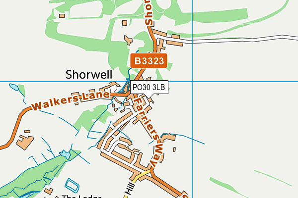 PO30 3LB map - OS VectorMap District (Ordnance Survey)