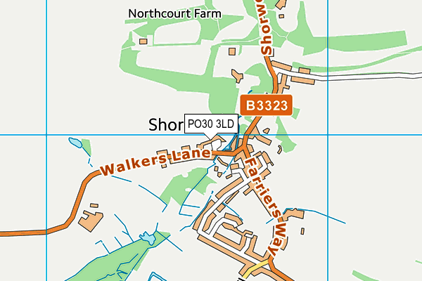 PO30 3LD map - OS VectorMap District (Ordnance Survey)