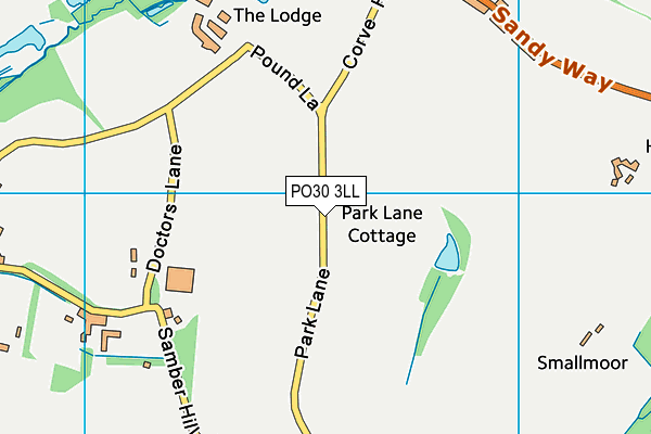 PO30 3LL map - OS VectorMap District (Ordnance Survey)