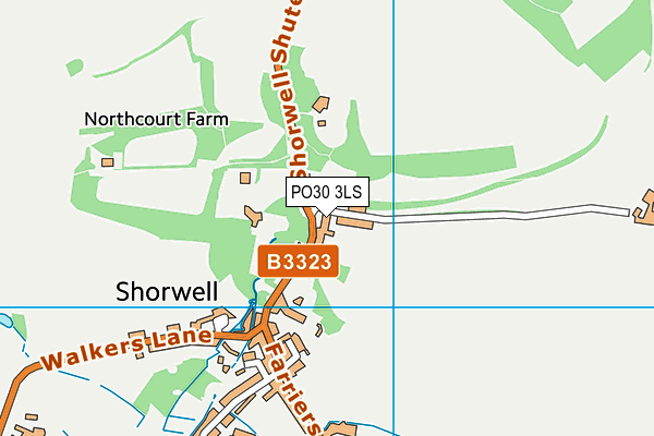 PO30 3LS map - OS VectorMap District (Ordnance Survey)