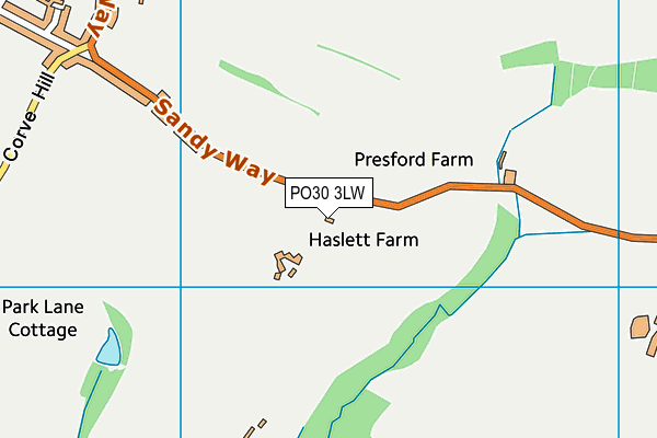 PO30 3LW map - OS VectorMap District (Ordnance Survey)