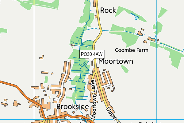 PO30 4AW map - OS VectorMap District (Ordnance Survey)