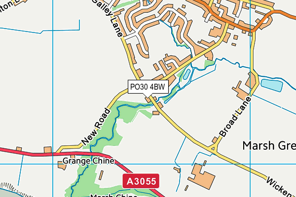 PO30 4BW map - OS VectorMap District (Ordnance Survey)