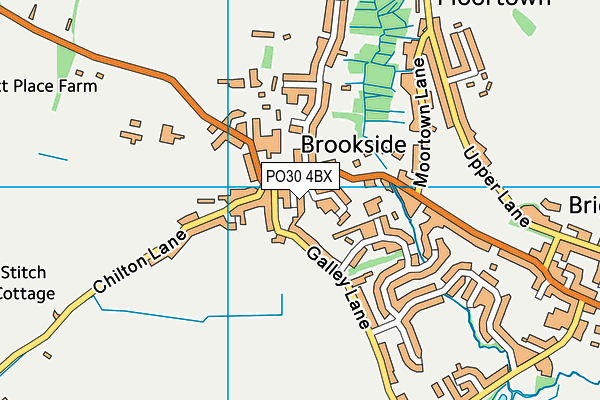 PO30 4BX map - OS VectorMap District (Ordnance Survey)