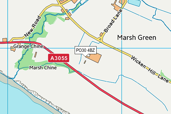 PO30 4BZ map - OS VectorMap District (Ordnance Survey)