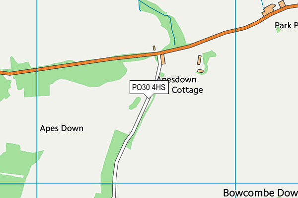 PO30 4HS map - OS VectorMap District (Ordnance Survey)