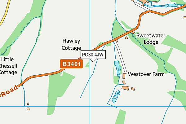 PO30 4JW map - OS VectorMap District (Ordnance Survey)