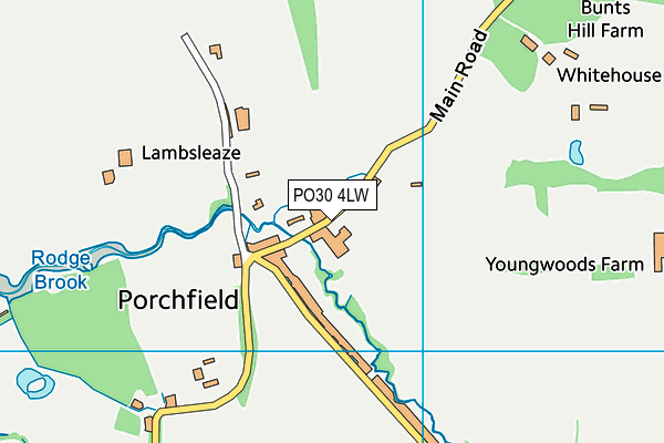PO30 4LW map - OS VectorMap District (Ordnance Survey)