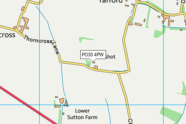 PO30 4PW map - OS VectorMap District (Ordnance Survey)