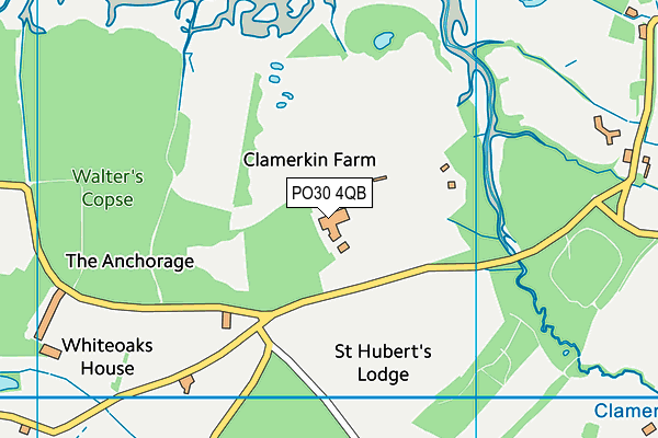 PO30 4QB map - OS VectorMap District (Ordnance Survey)