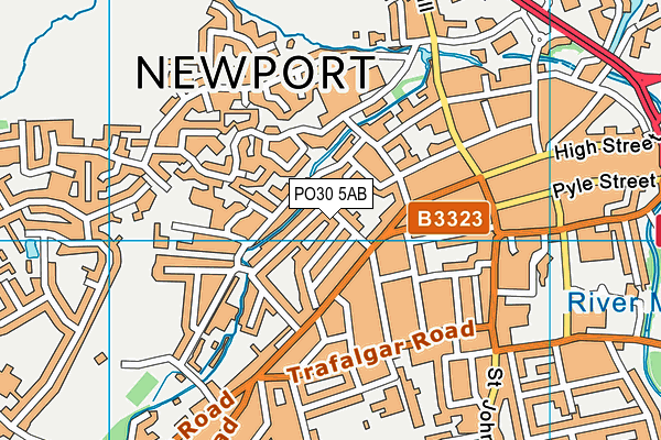 PO30 5AB map - OS VectorMap District (Ordnance Survey)