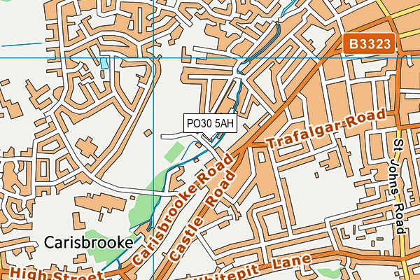 Victoria Recreation Ground (Newport) map (PO30 5AH) - OS VectorMap District (Ordnance Survey)