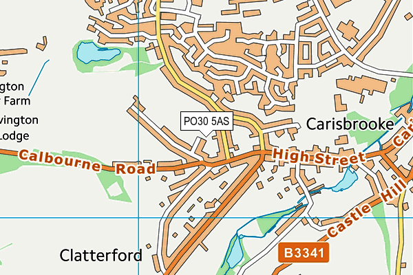 PO30 5AS map - OS VectorMap District (Ordnance Survey)