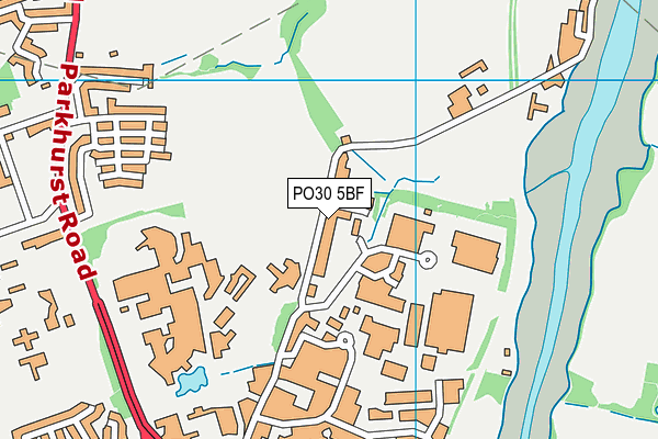 PO30 5BF map - OS VectorMap District (Ordnance Survey)